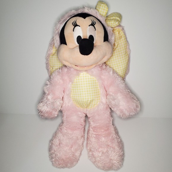 Disney Mickey Mouse&Friends Minnie Mouse Easter Plush Toy Pink Costume Authentic - Picture 1 of 5